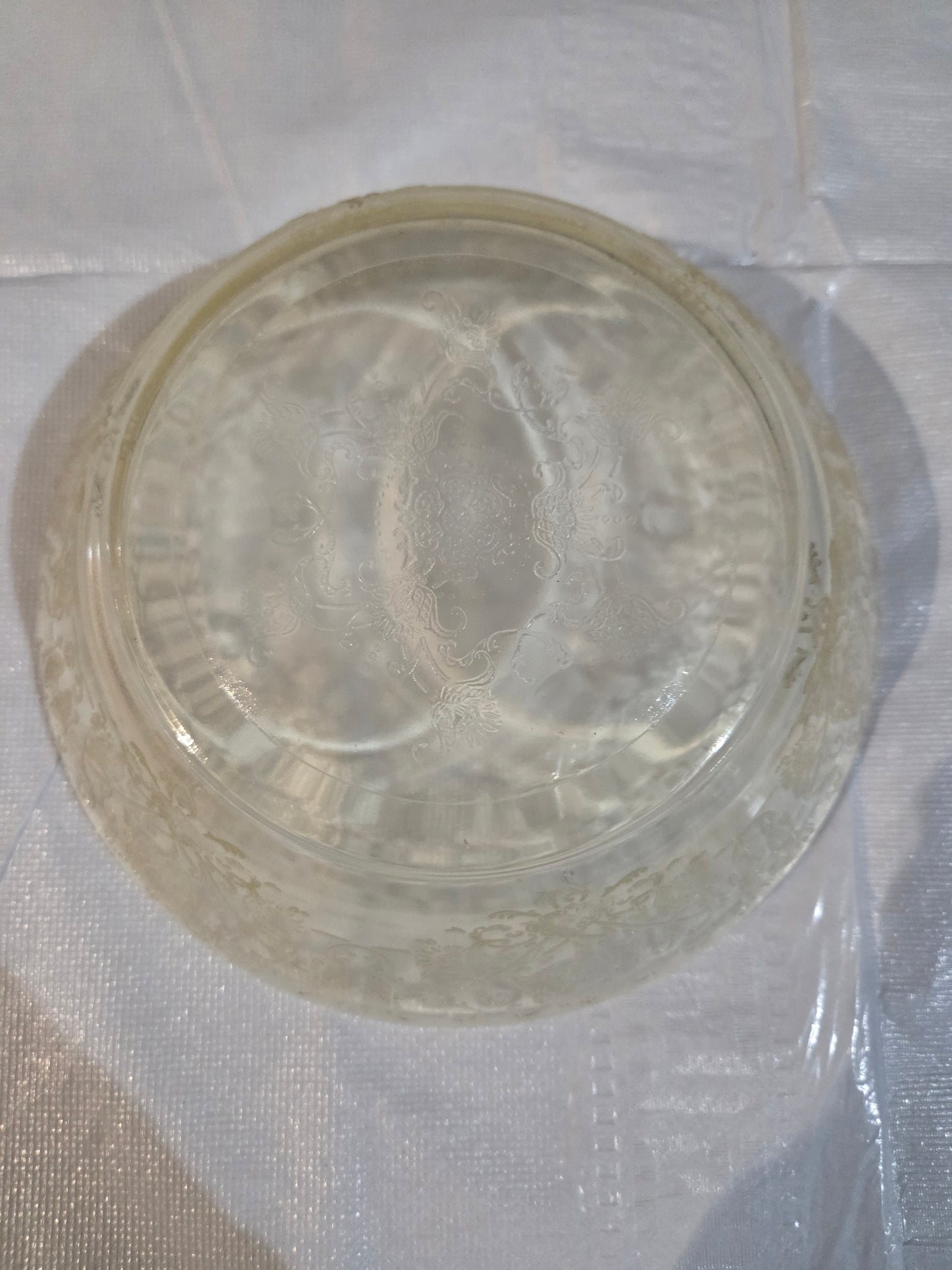 1930s Hazel Atlas Yellow FLORENTINE No 2 Poppy Depression Glass Bowl