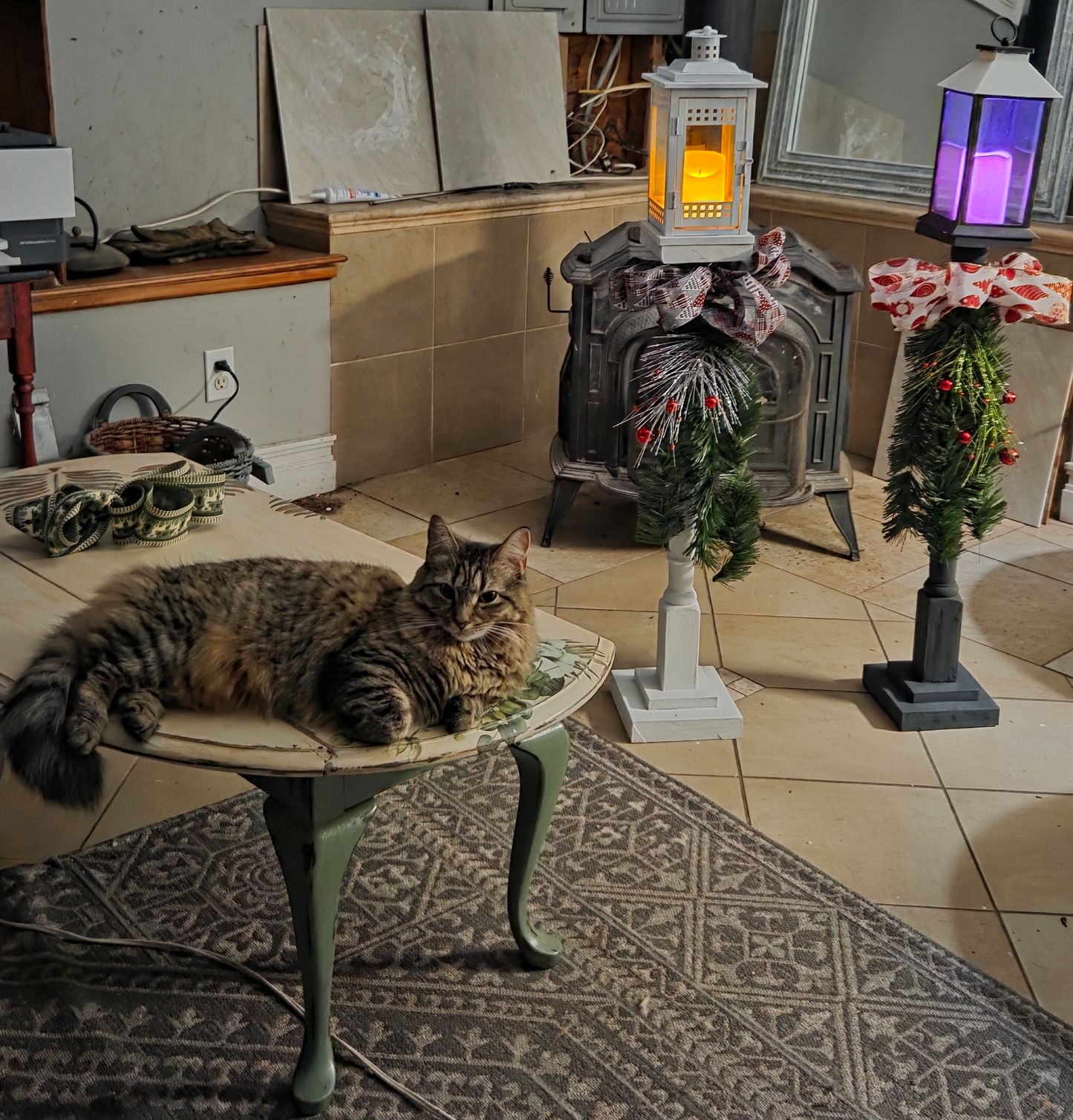 Custom Made Lamp Posts, Upcycled from Vintage table legs