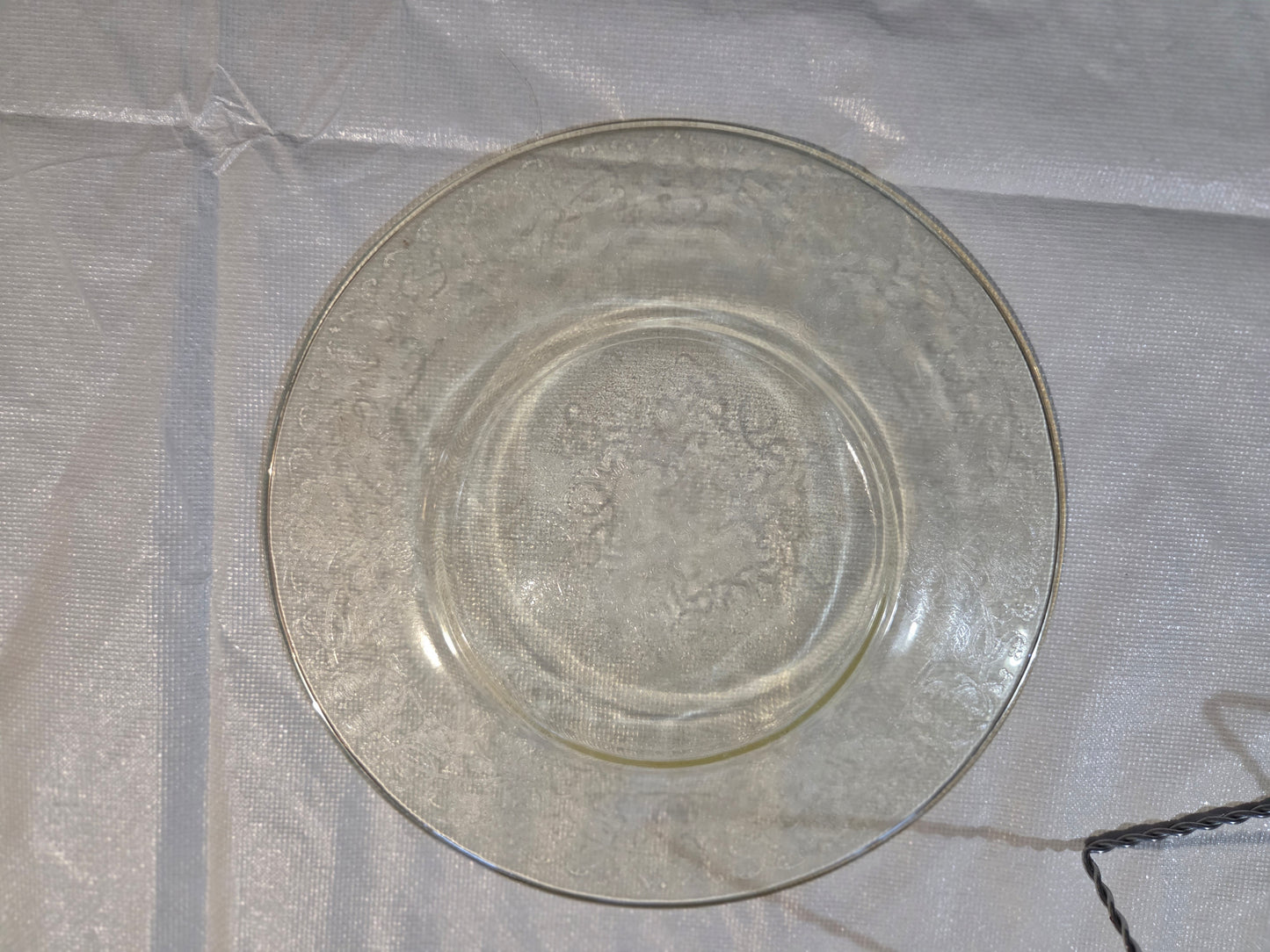 1930s Hazel Atlas Yellow FLORENTINE No 2 Poppy Depression Glass 10 inch dinner plate