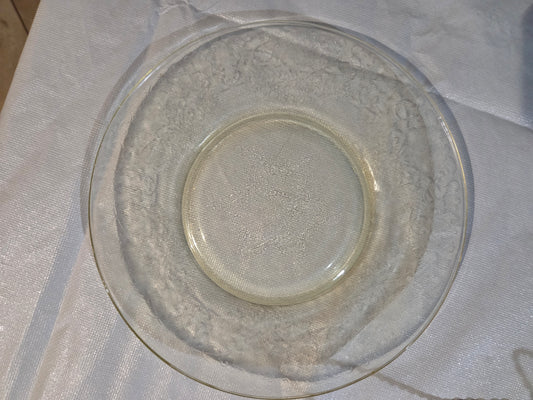 1930s Hazel Atlas Yellow FLORENTINE No 2 Poppy Depression Glass 8 inch salad plate