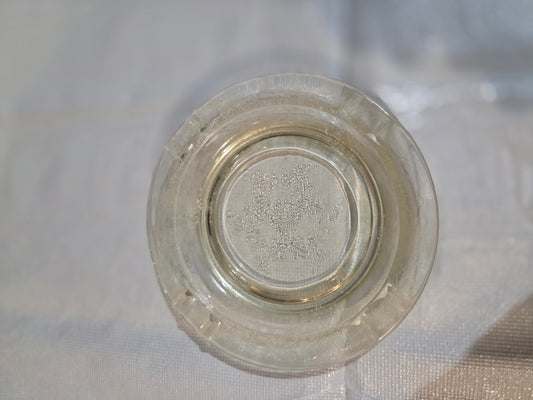 1930s Hazel Atlas Yellow FLORENTINE No 2 Poppy Depression Glass Rare  5.5 inch Ashtray
