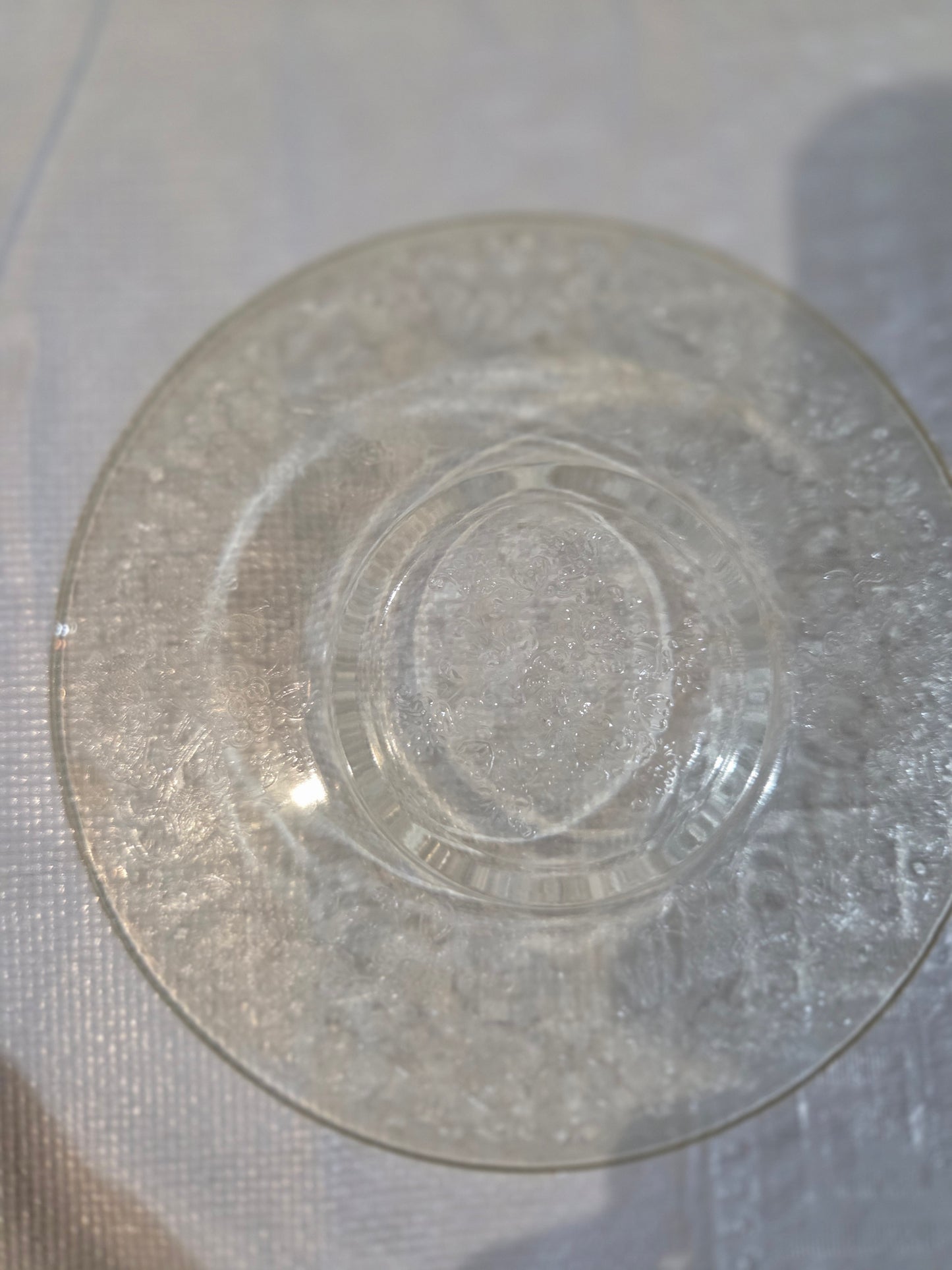 1930s Hazel Atlas Yellow FLORENTINE No 2 Poppy Depression Glass 5.5 inch saucer