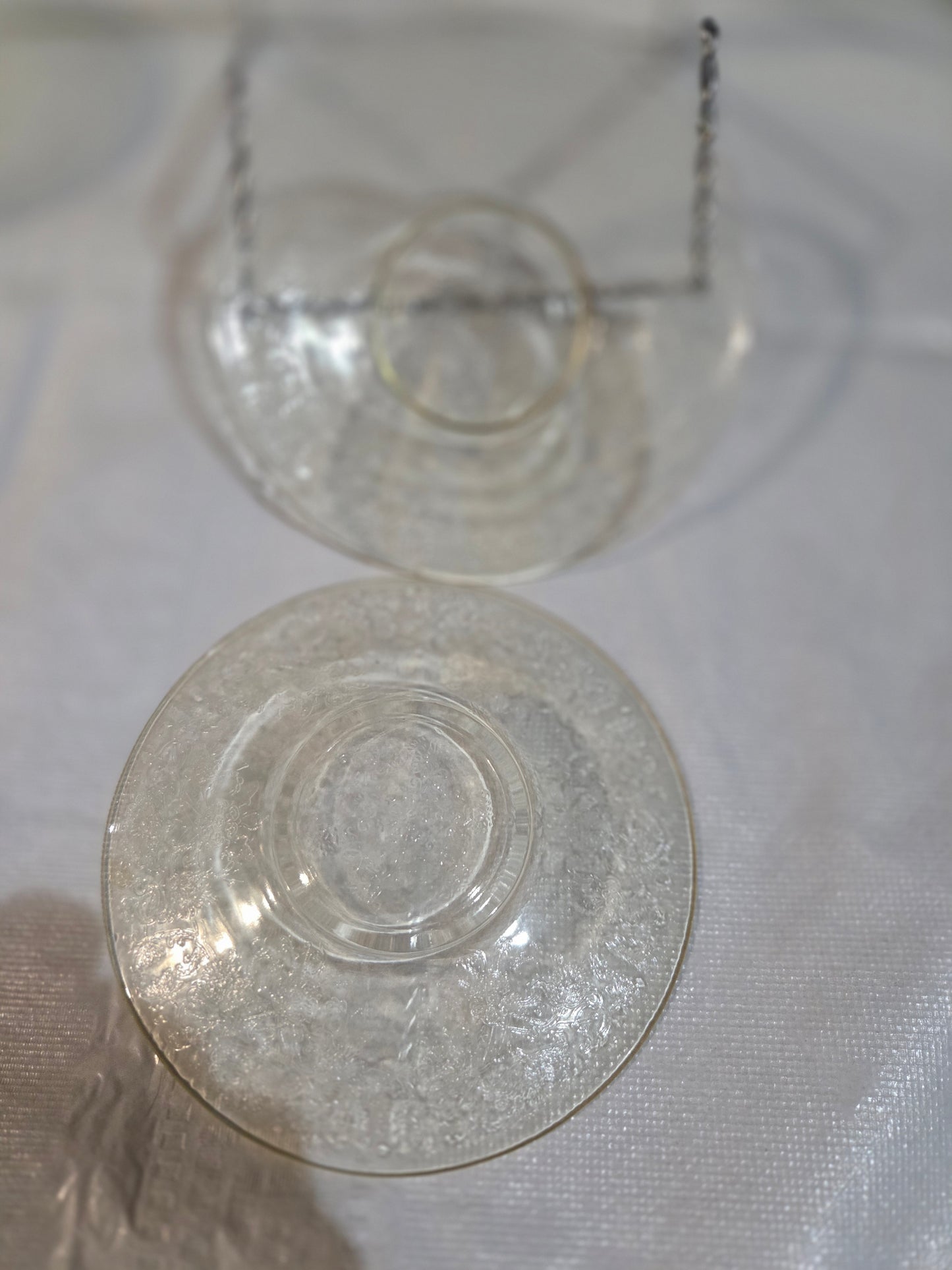 1930s Hazel Atlas Yellow FLORENTINE No 2 Poppy Depression Glass 5.5 inch saucer