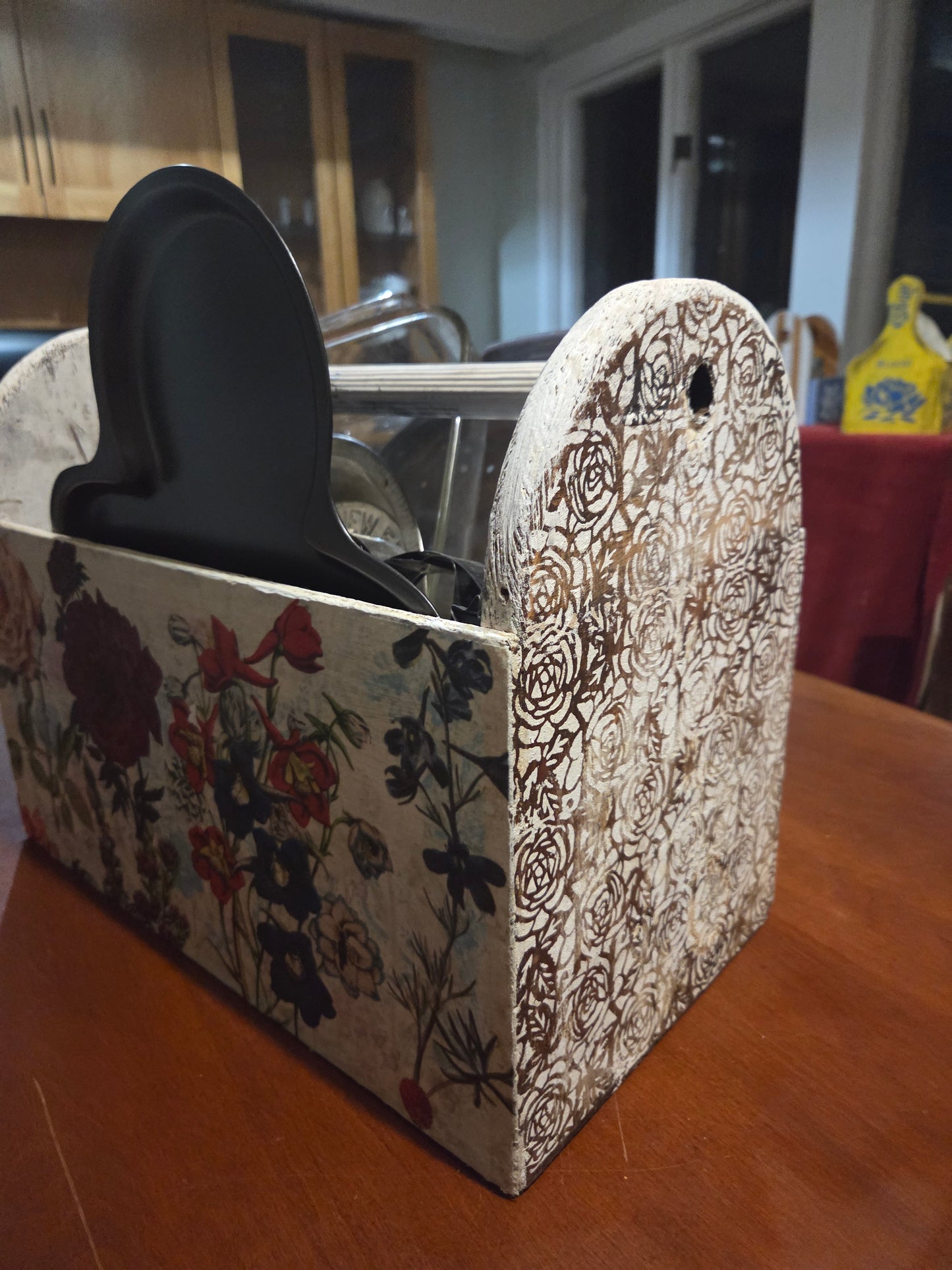 Upcycled Vintage  Wooden Tool Caddy