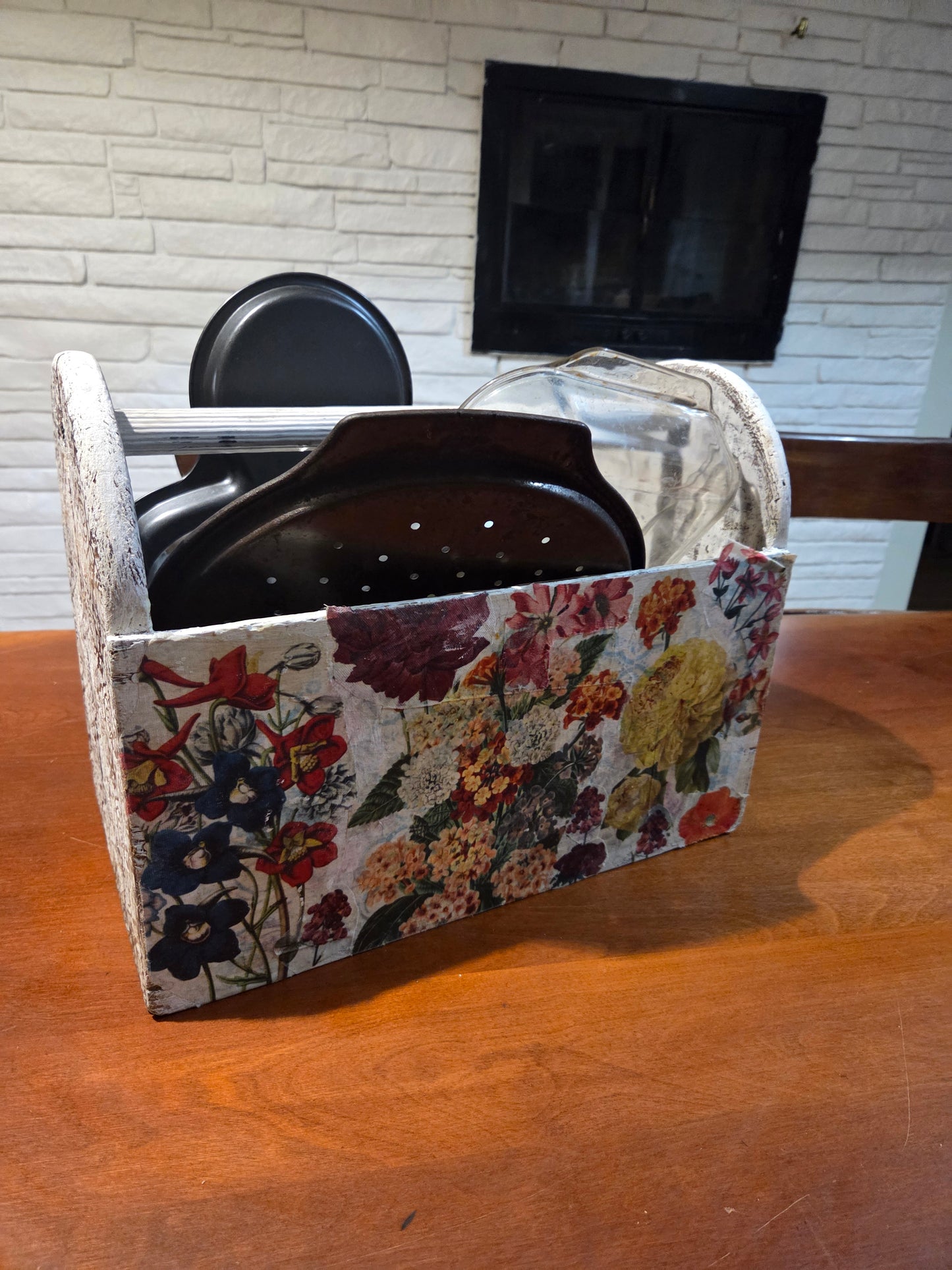 Upcycled Vintage  Wooden Tool Caddy