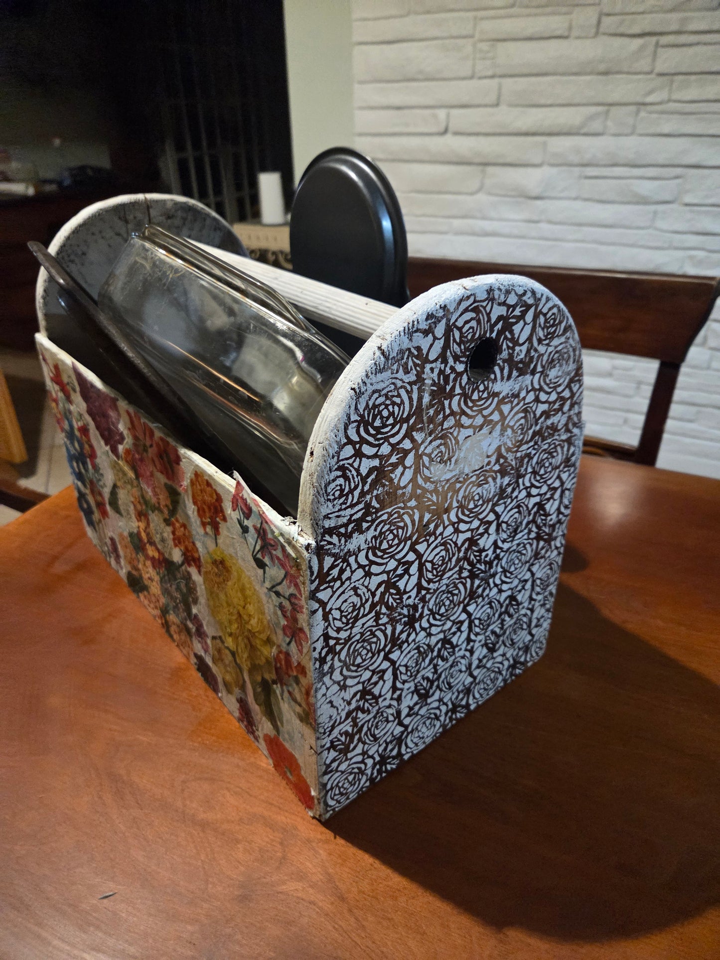 Upcycled Vintage  Wooden Tool Caddy