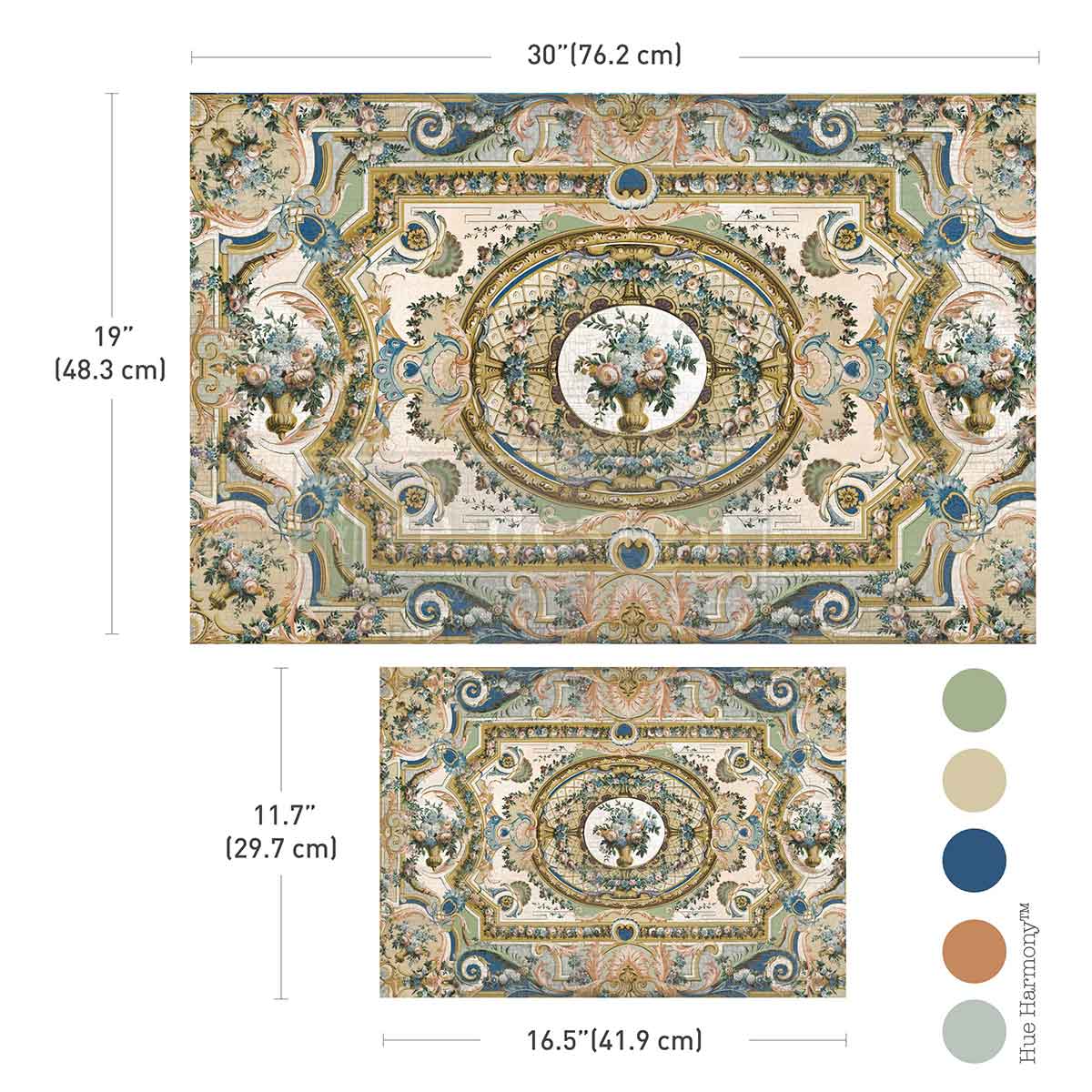 Double Delight Decoupage Fiber Paper Set - Serenade In Blue